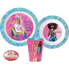 Barbie 3 db-os műanyag étkészlet