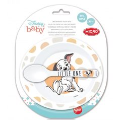 101 kiskutya baba mikro tányér-kanál szett