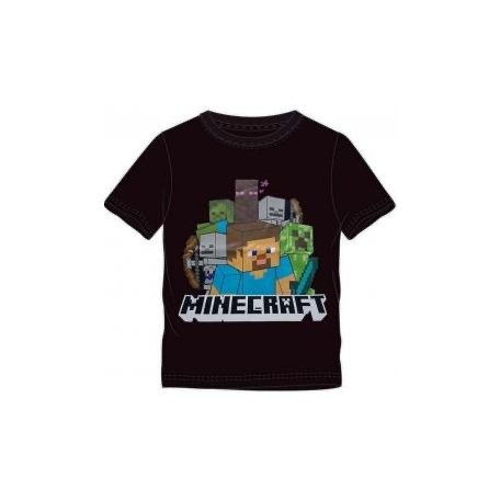 Minecraft rövid ujjú póló-fekete